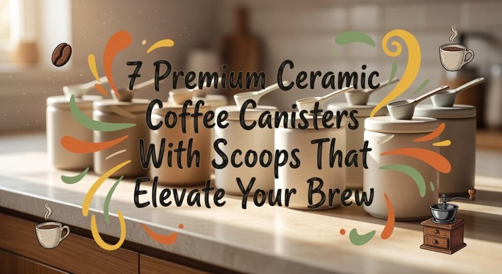 ceramic coffee canisters with scoops