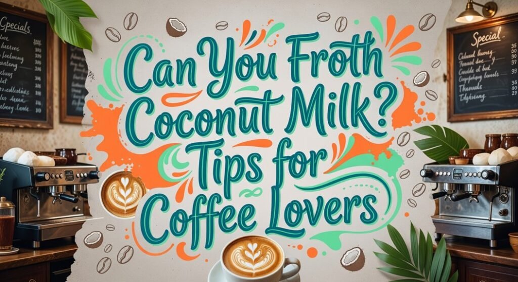 coconut milk frothing guide