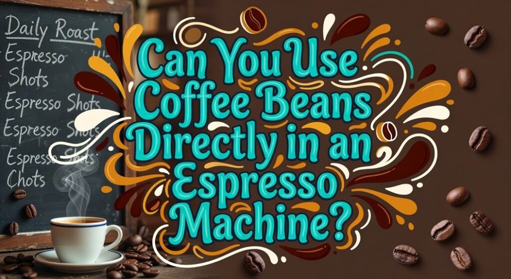 coffee beans unsuitable directly