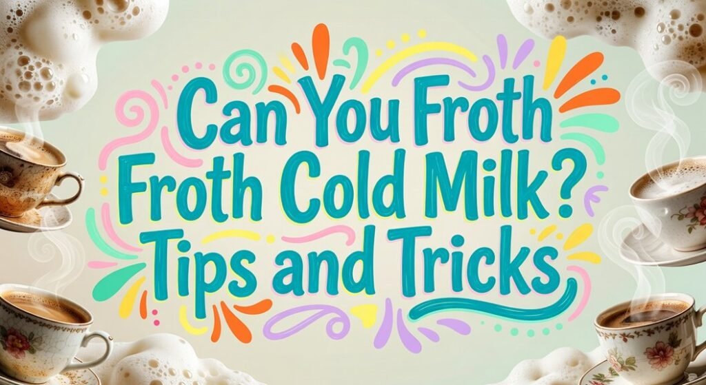 cold milk frothing tips