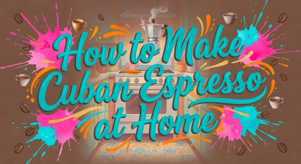 cuban espresso preparation steps