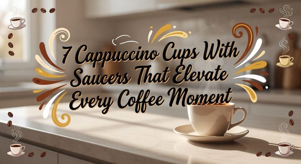 elegant cappuccino cup set