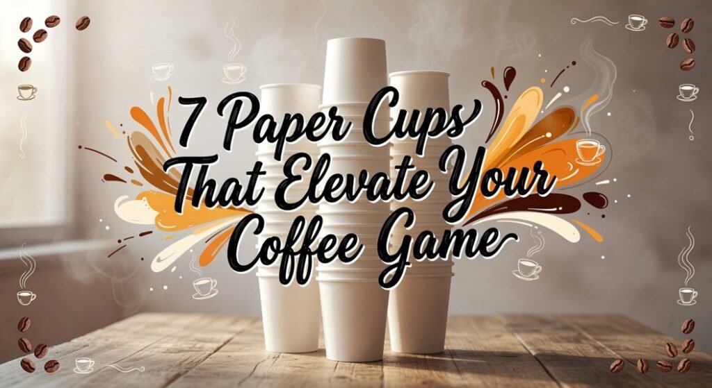 elevated coffee with cups