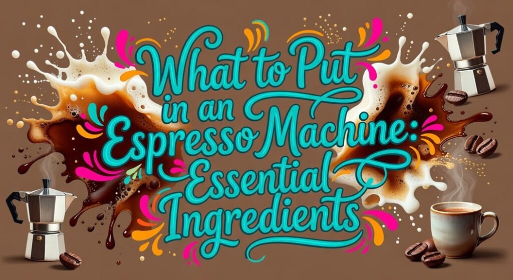 espresso machine essential ingredients