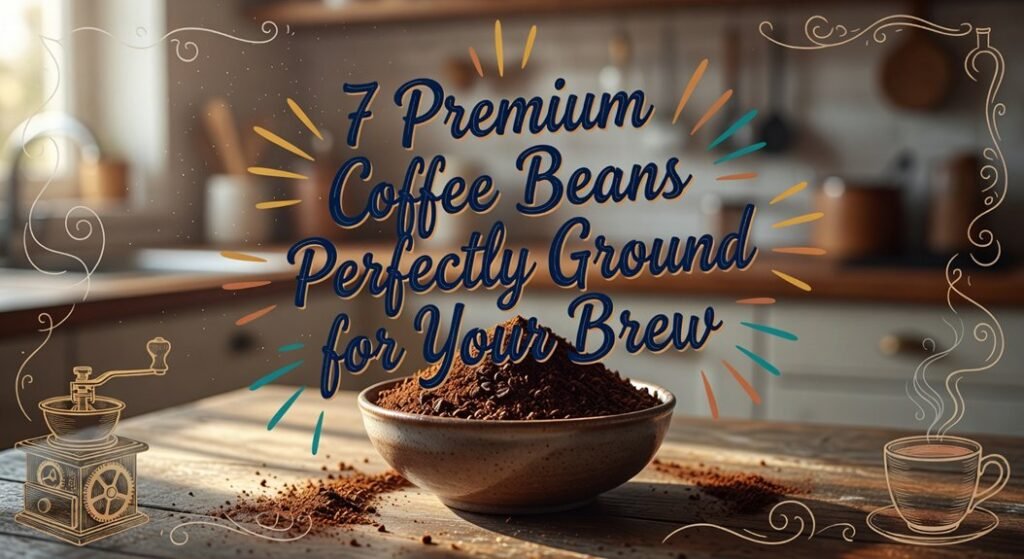 premium coffee beans ground