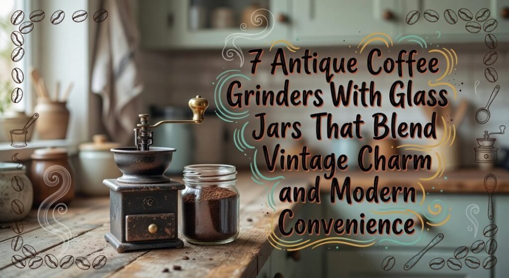 vintage coffee grinders with glass jars